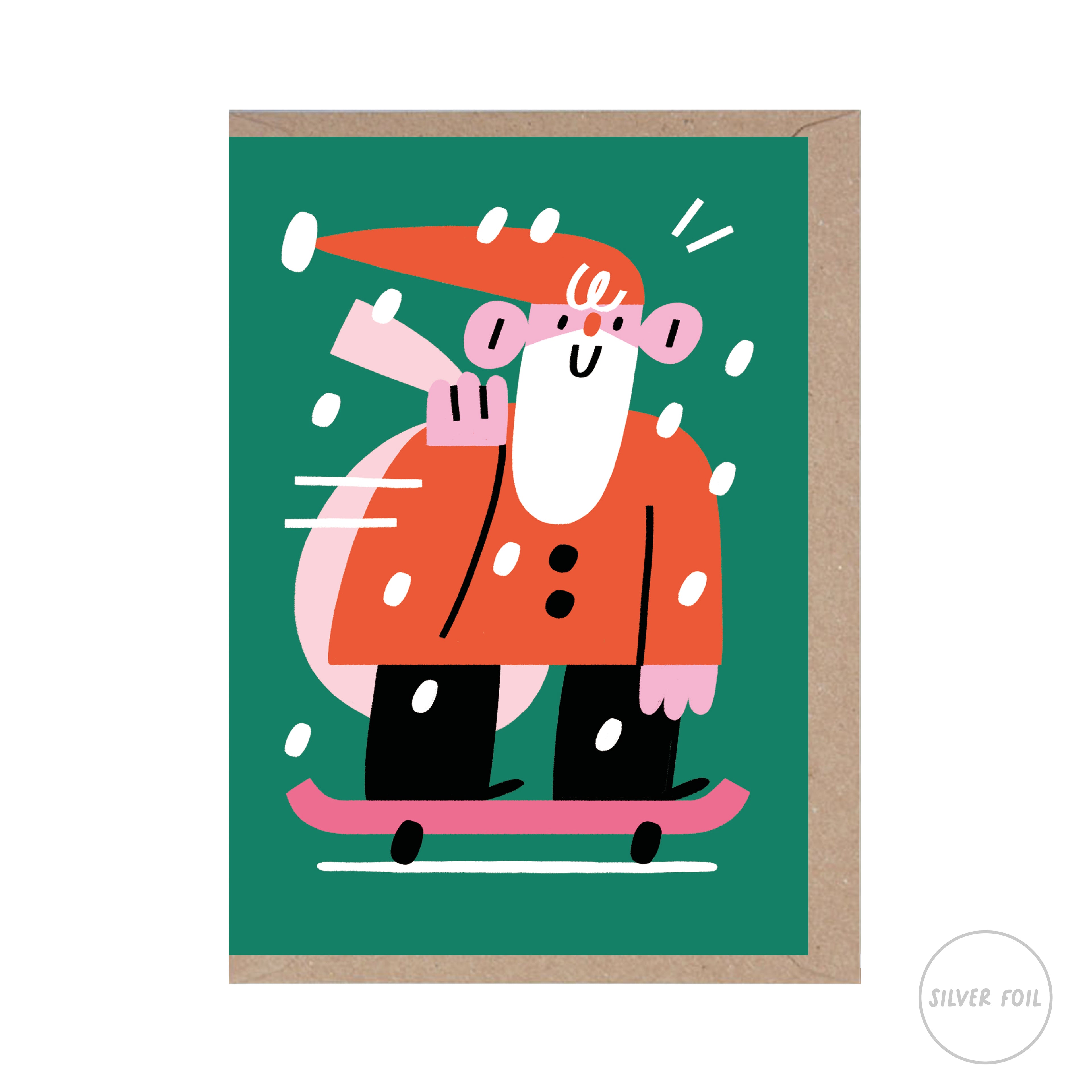 Skating Santa (Foiled)