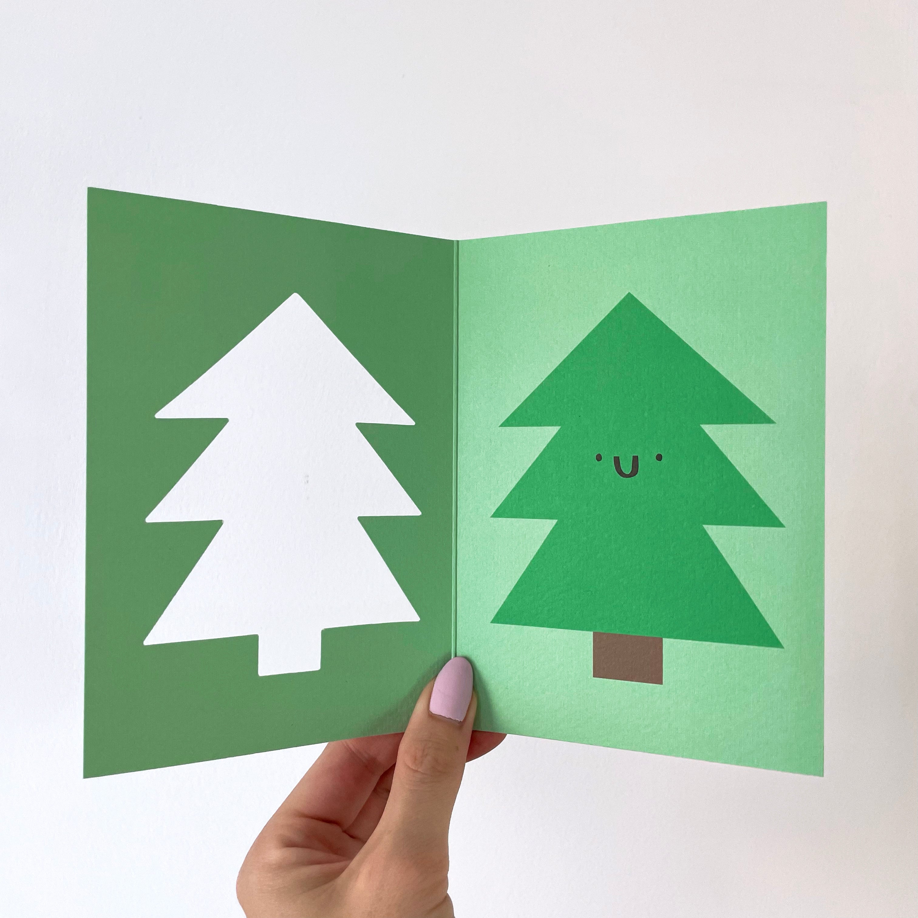 Christmas Tree Card (Die Cut)