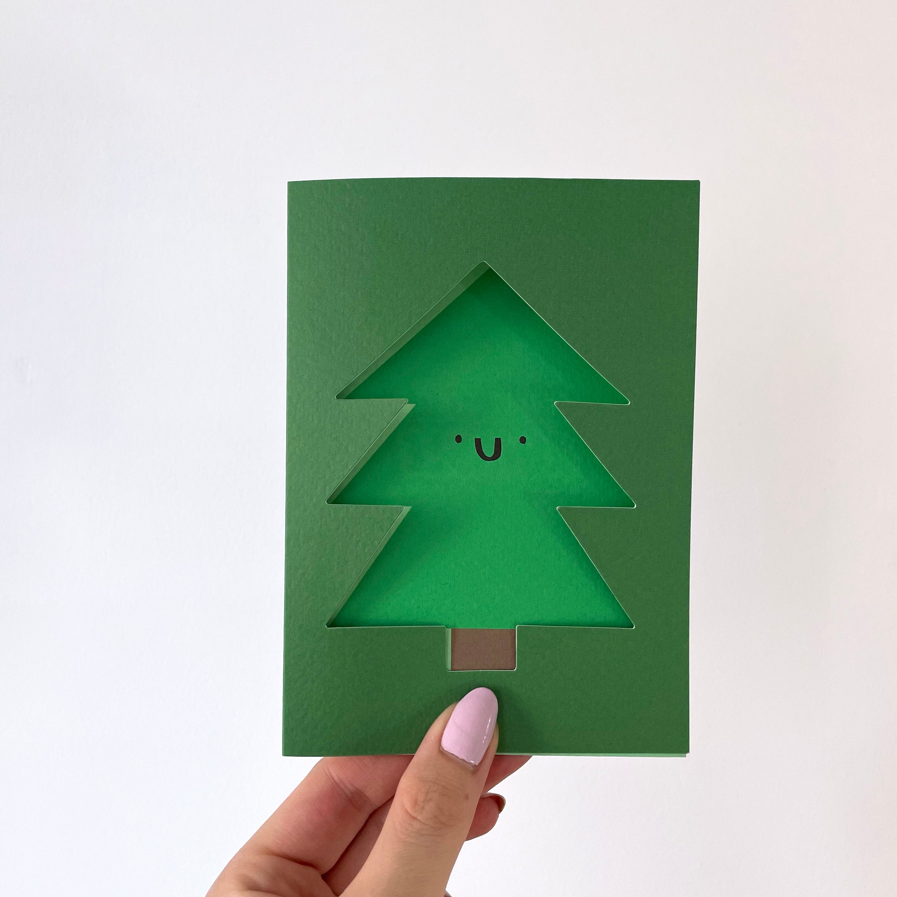 Christmas Tree Card (Die Cut)